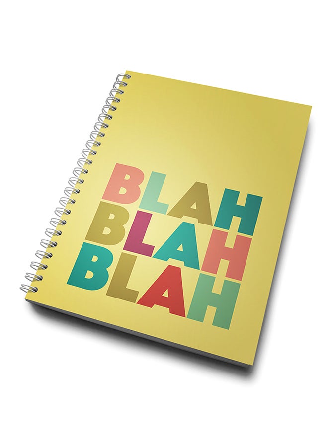 A4 Blah Blah Blah Notebook Yellow