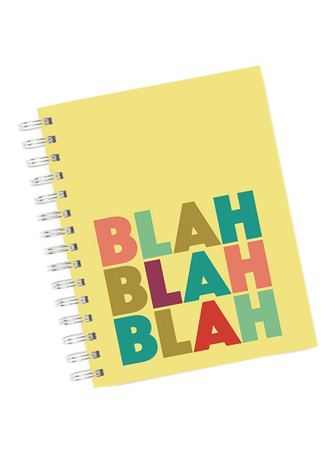 A4 Blah Blah Blah Notebook Yellow