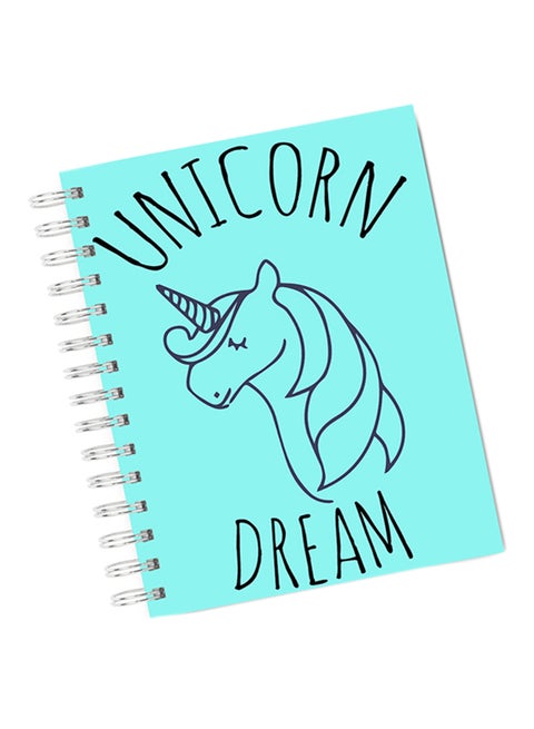 A4 Unicorn Dream Minimal Notebook Blue
