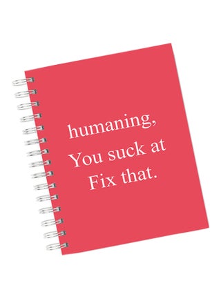 A4 Human Fix It Slay Notebook Red/White - v1550142229/N20970480A_1