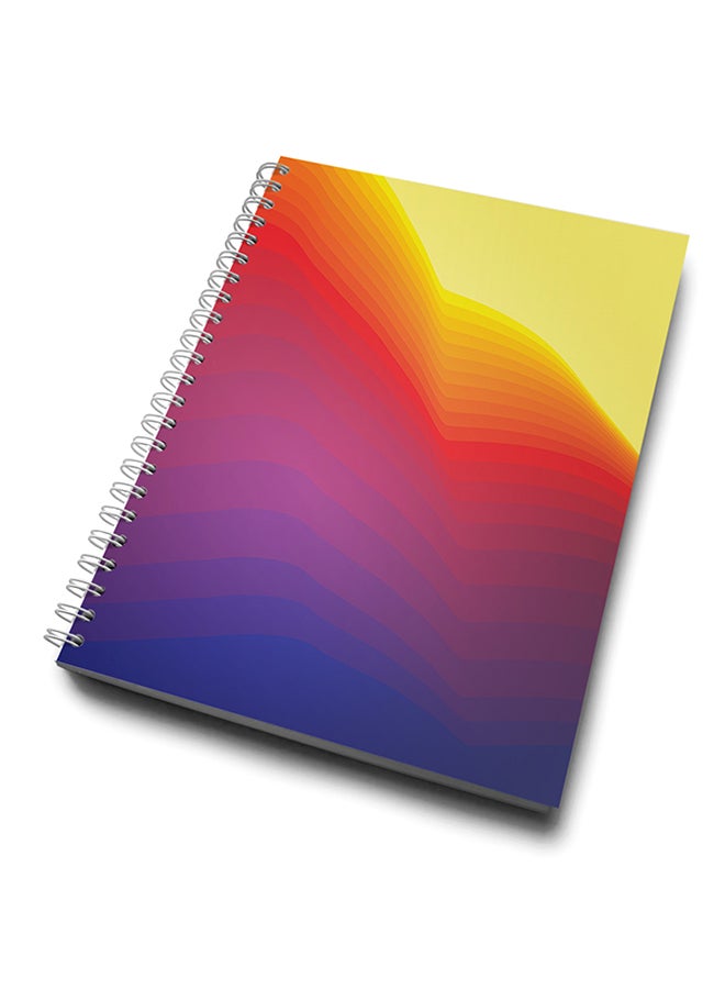 A4 Waves Minimalist Waves Notebook Purple/Red/Yellow