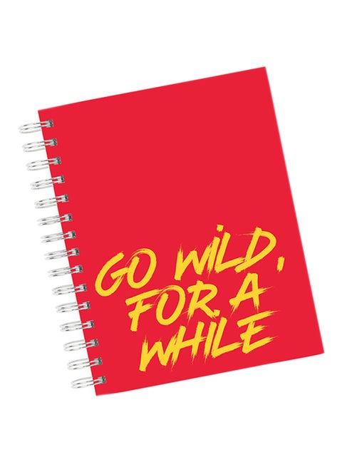 A4 Go Wild For A While Notebook Red/Yellow
