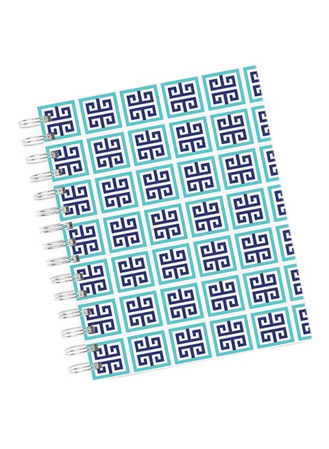 A4 Geometry Architectural Notebook Blue/White