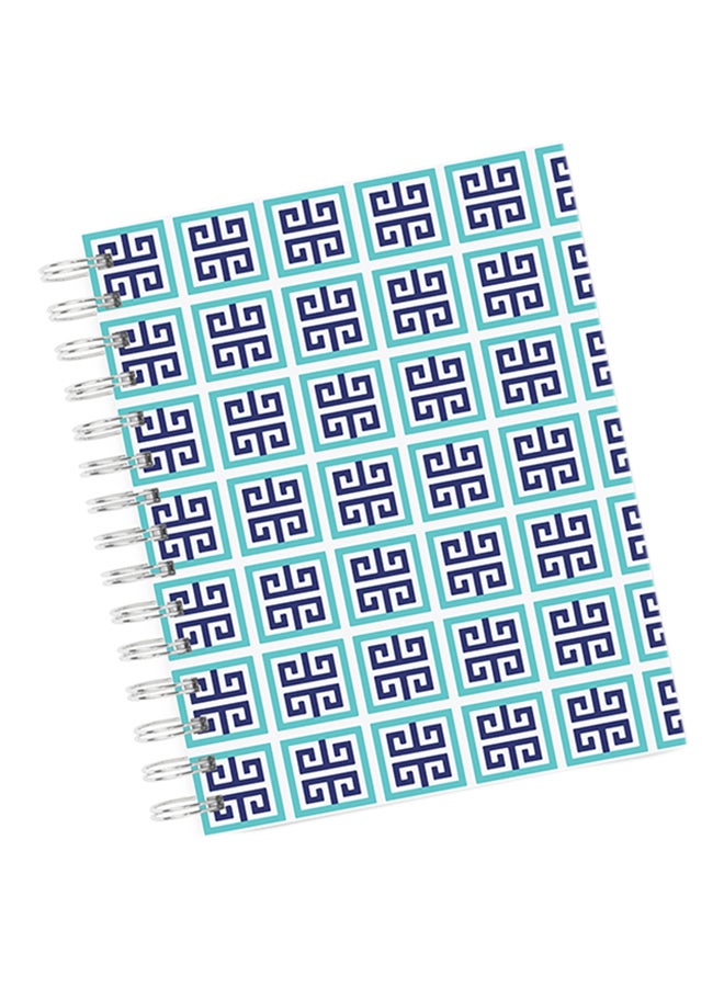 A4 Geometry Architectural Notebook Blue/White