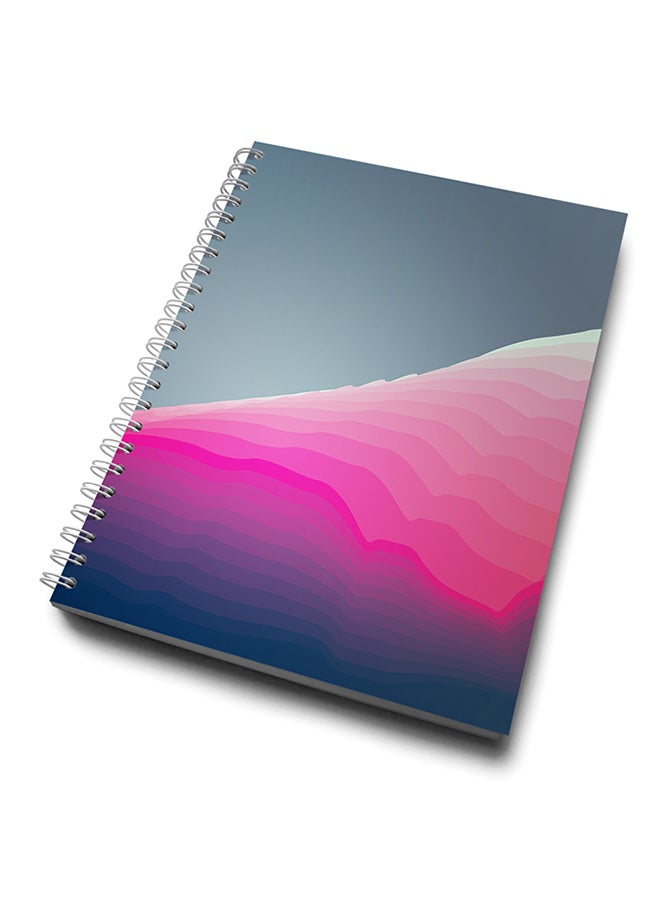 A4 Waves Minimalist Notebook Multicolour