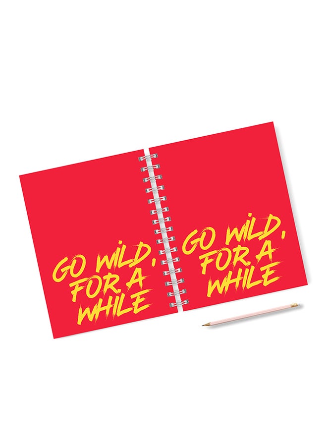 A4 Go Wild For A While Notebook Red/Yellow