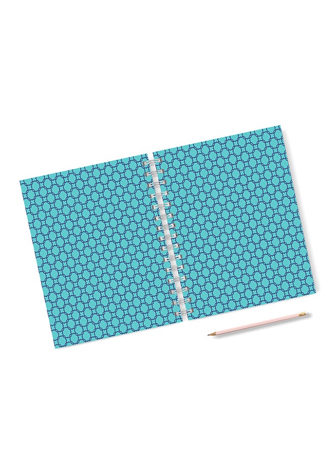 A4 Geometry Architectural Style Notebook Blue