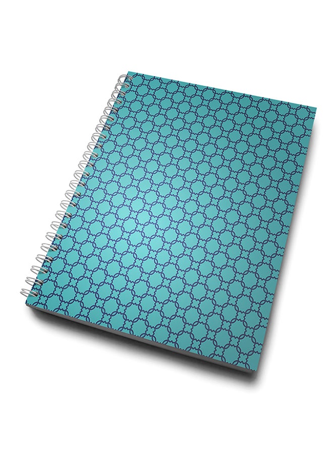 A4 Geometry Architectural Style Notebook Blue