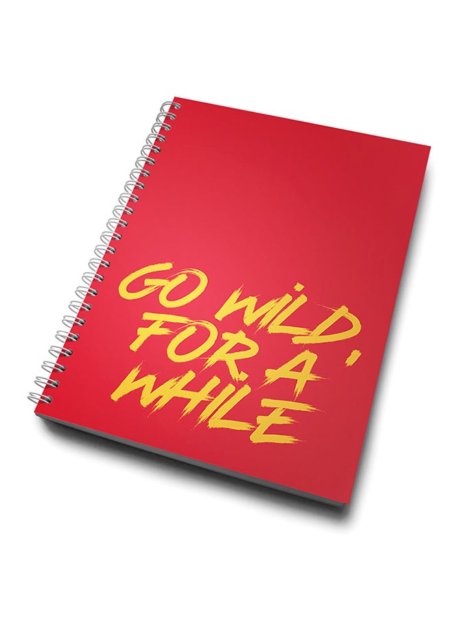 A4 Go Wild For A While Notebook Red/Yellow