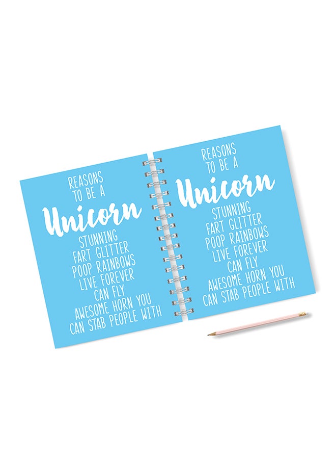 LOUD UNIVERSE - A4 Reason To Be A Unicorn Notebook Blue - Image 1