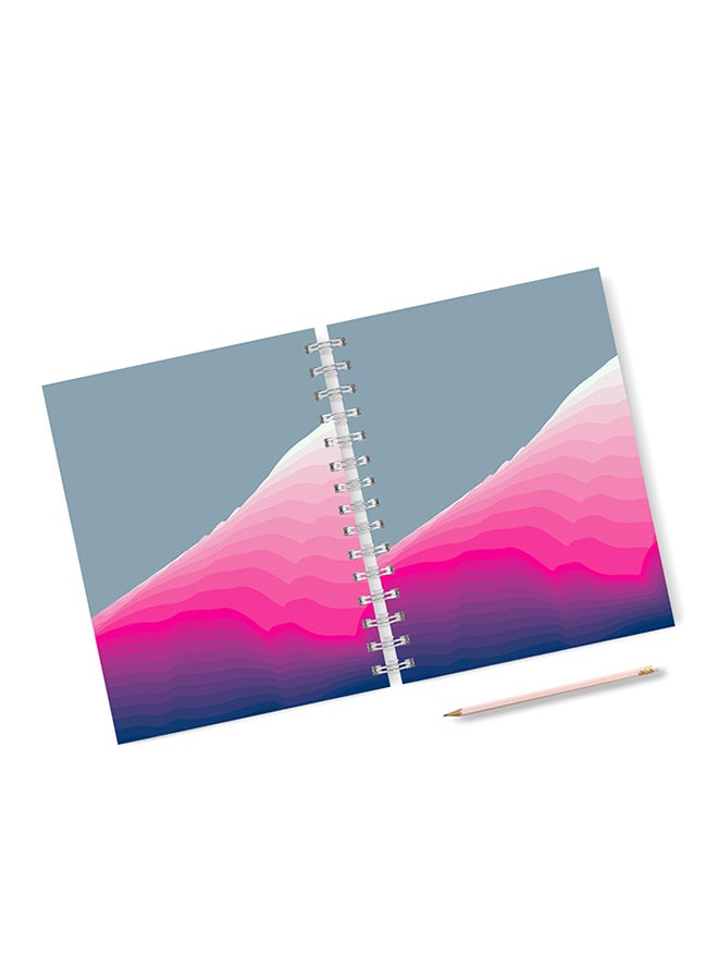 A4 Waves Minimalist Notebook Multicolour