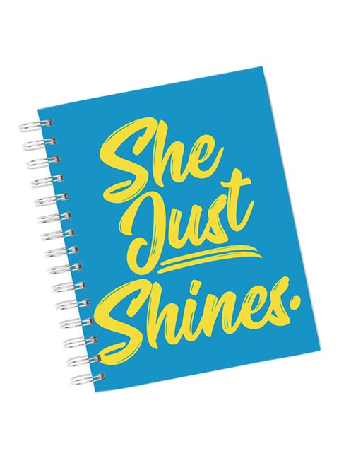 A4 She Just Shines Notebook Blue