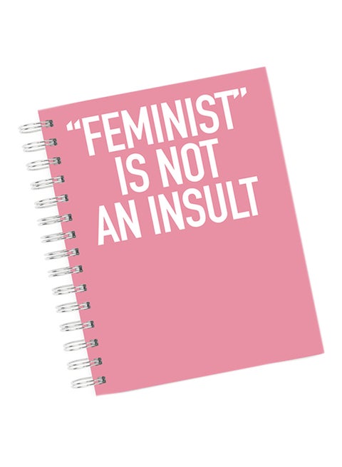 A4 Feminism Is Not An Insult Notebook Pink