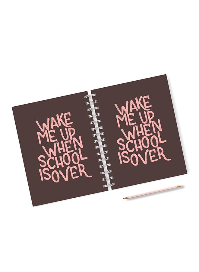 A4 Spiral Notebook Brown