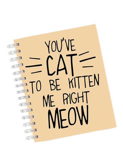 A4 Cat Kitten Notebook Beige