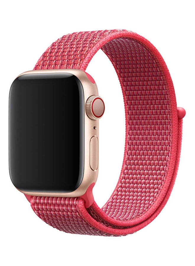 Umiwin Replacement Loop Band for Apple iWatch Series 4 44 mm Red/Pink  - Image 2