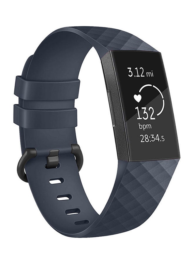 Replacement Band For Fitbit Charge 3 Large Marine Blue