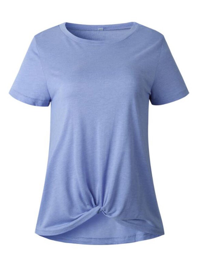 شاربدو تيشيرت كاجوال بتصميم سادة أزرق - Image 1