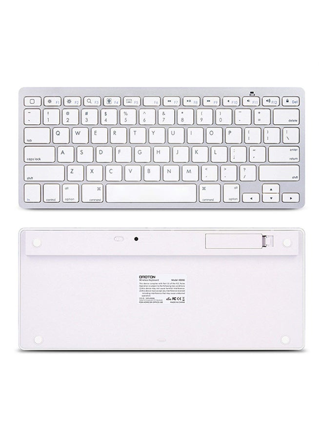 EHOME Ultra-Slim Wireless Bluetooth Keyboard White - Image 2