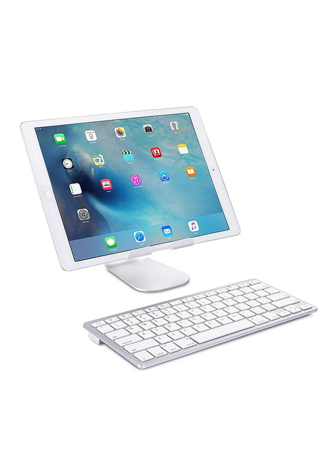 EHOME Ultra-Slim Wireless Bluetooth Keyboard White - Image 3
