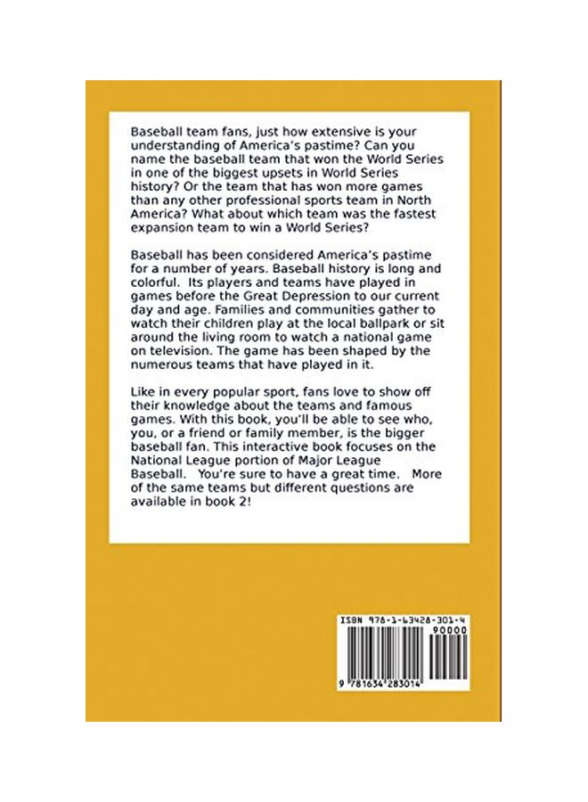 Baseball Teams Facts For Fun! paperback english  - Image 2