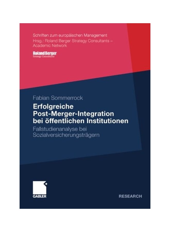 Erfolgreiche Post-Merger-Integration Bei Offentlichen Institutionen paperback german - 15 Oct 2009 - Image 1