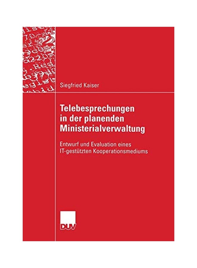 Telebesprechungen In Der Planenden Ministerialverwaltung paperback german - 29 Jan 2004 - Image 1