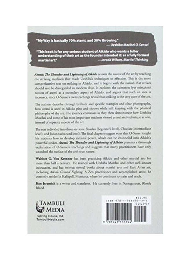 Atemi: The Thunder And Lightning Of Aikido Paperback English by Walther Von Krenner - 23 Mar 2016 - Image 2