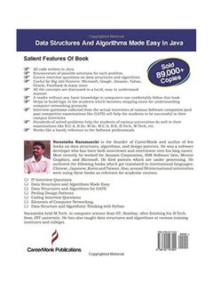 Data Structures And Algorithms Made Easy In Java: Data Structure And Algorithmic Puzzles Paperback English by Karumanchi, Narasimha - 16-Dec-11