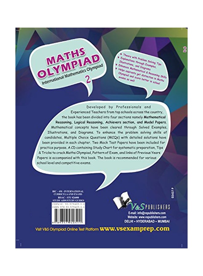International Maths Olympiad - Class 2 With CD paperback english - 20-Apr-16  - Image 2