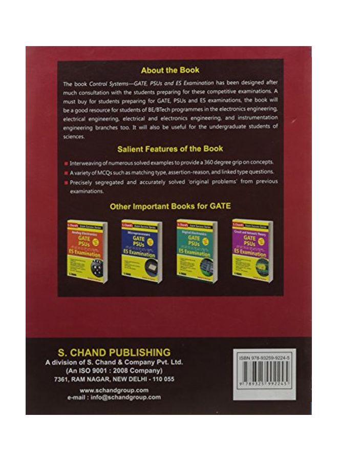 Control Systems GATE, PSUS AND ES Examination paperback english - 3-Apr-17  - Image 1
