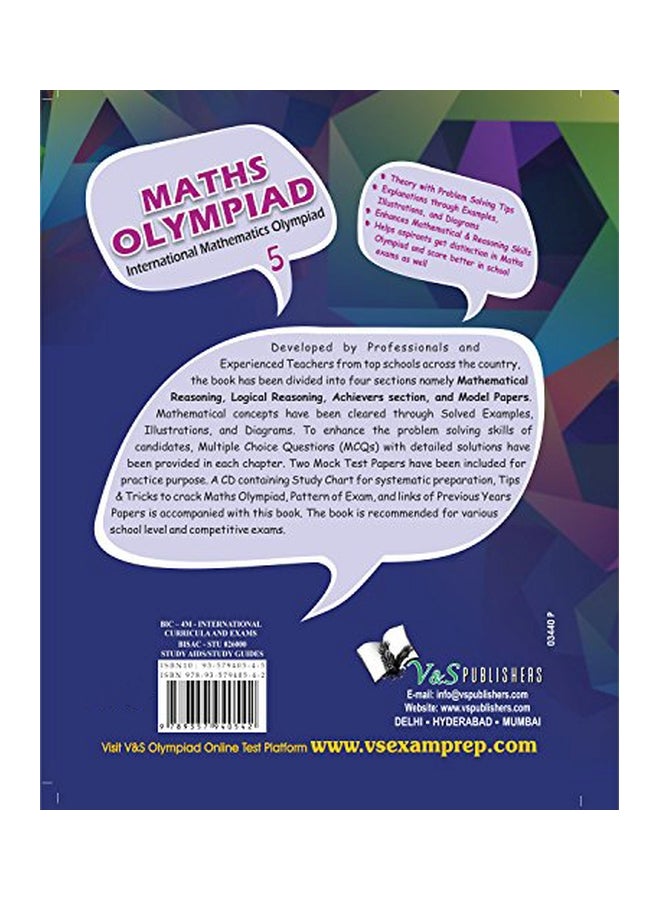 International Maths Olympiad - Class 5 With CD paperback english - 20-Apr-16  - Image 3