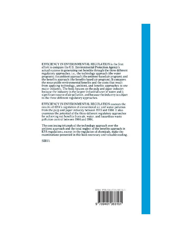Efficiency In Environmental Regulation paperback english - 27-Sep-11  - Image 2