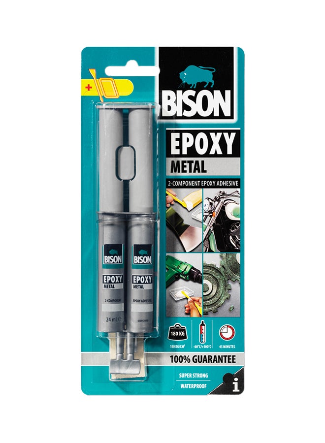 بيسون مادة لاصقة للمعادن - قطعتين رمادي / أبيض / أسود 24ملليلتر - Image 1