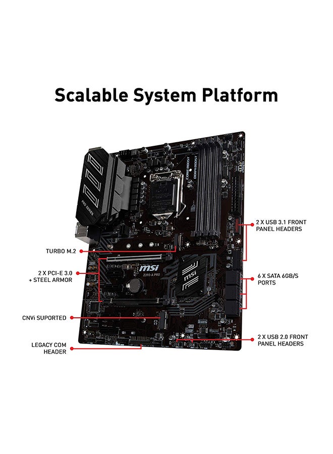 MSI - Z390-A PRO Motherboard For Laptop Multicolour - Image 1