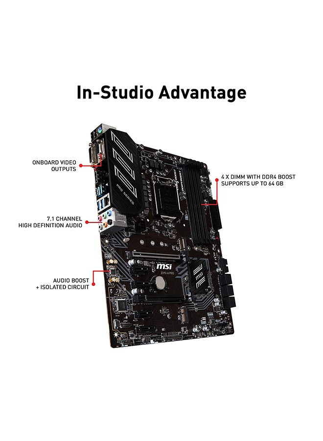 MSI - Z390-A PRO Motherboard For Laptop Multicolour - Image 1