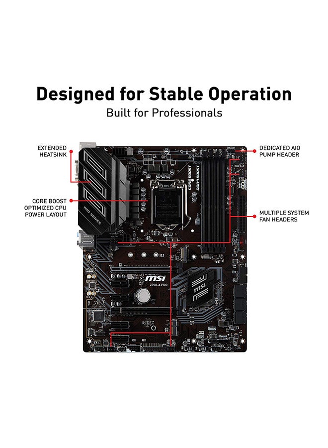MSI - Z390-A PRO Motherboard For Laptop Multicolour - Image 1