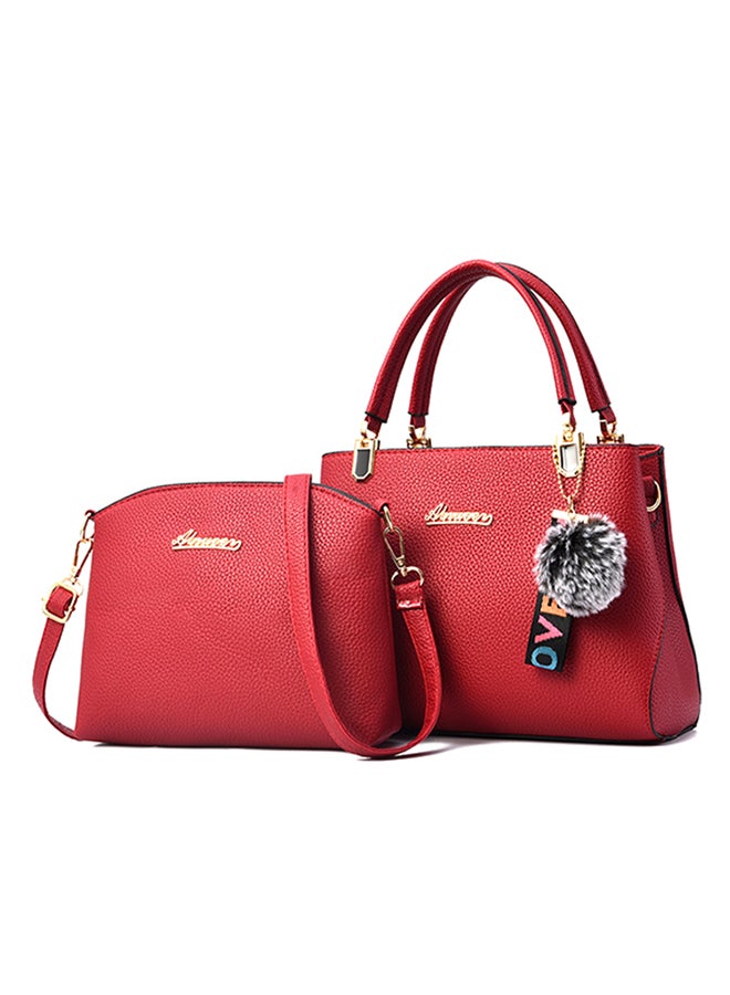 2-Piece Composite Bag Set Wine Red 