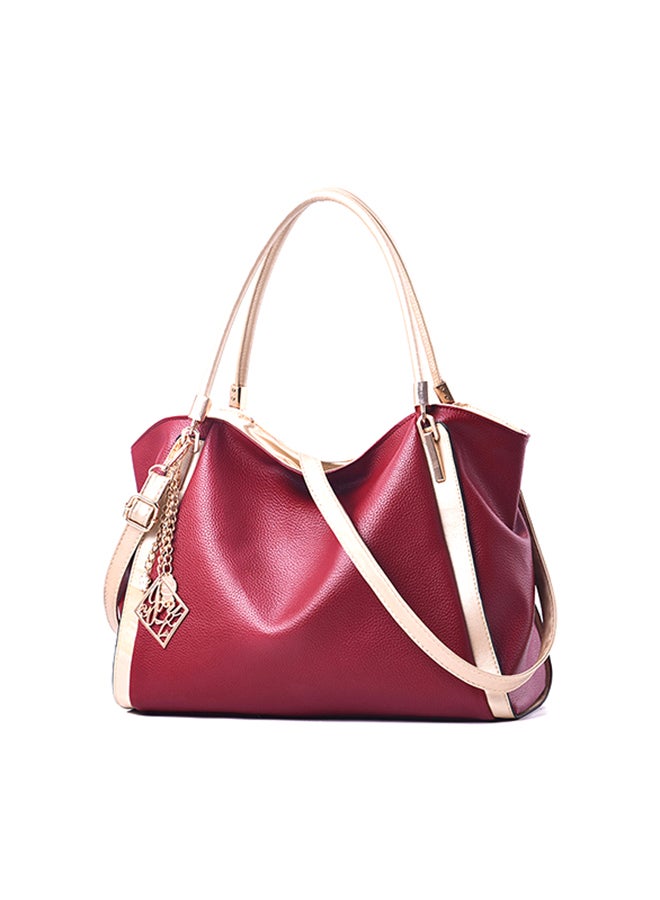 Designer Shoulder Bag Wine Red 
