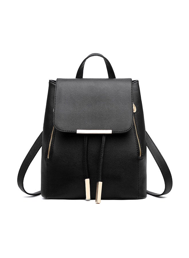 حقيبة ظهر بتصميم مميز أسود