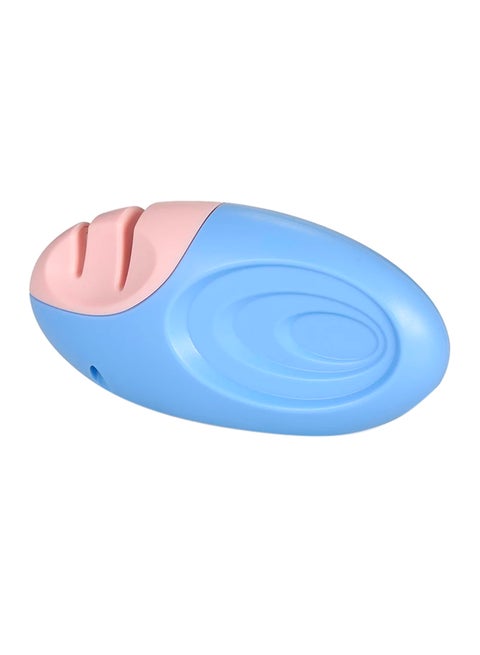 Two Staged Pocket Knife Sharpener Blue