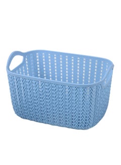 Woven Storage Basket Blue 24x16.5x13.5cm