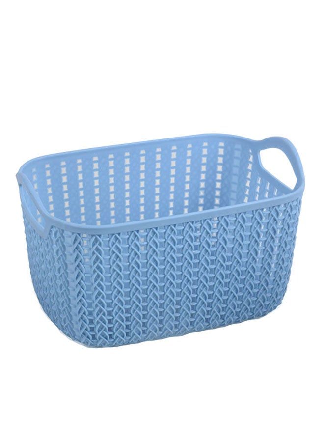 Sharpdo - Woven Storage Basket Blue 24x16.5x13.5cm - Image 1