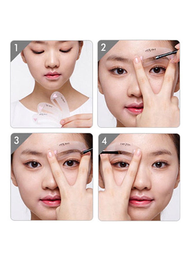 EHOME 24-Piece Eyebrow Stencil Set Clear - Image 4