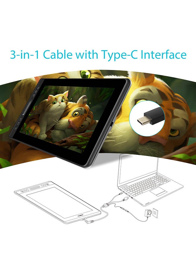 HUION - Kamvas Pro 13 Graphic Tablet Black - Image 1