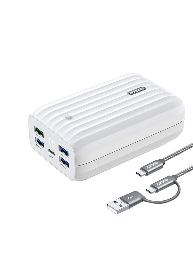 زينديور باور بنك قابل للنقل بعدد 4 منافذ لأجهزة ماك بوك أبيض - Image 1