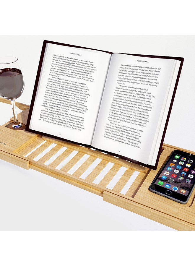 سيثيريا صينية لحوض الاستحمام من الخيزران ذهبي/رمادي 177.8 x 9.7 x 55.9Ø³Ù†ØªÙŠÙ…ØªØ± - Image 4