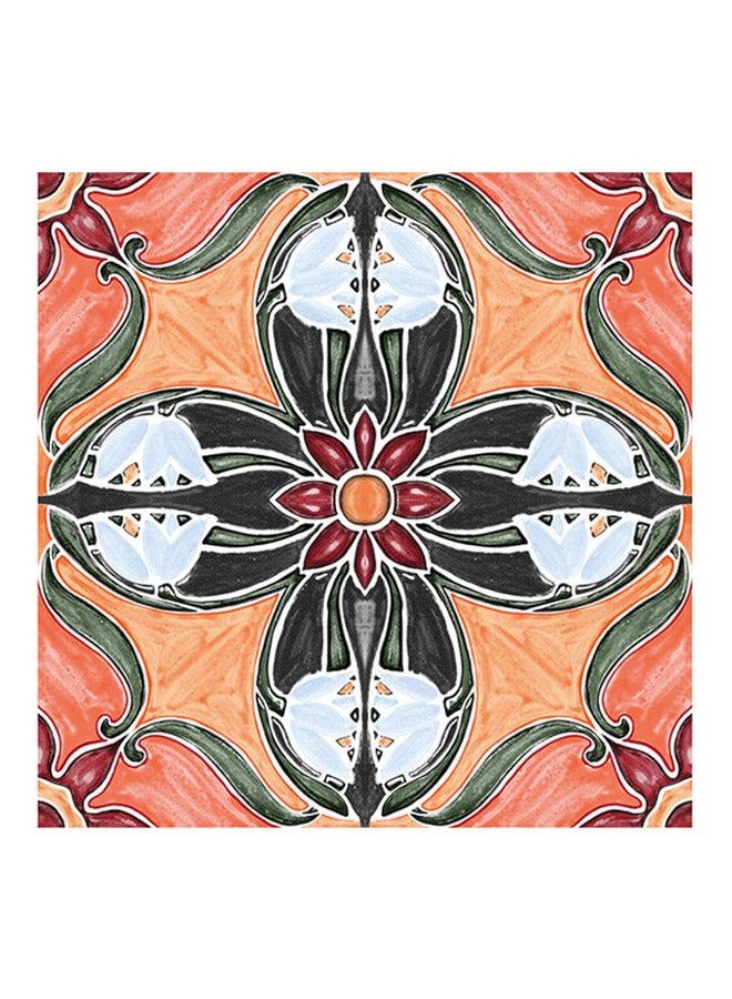 GEMWON 5-Piece Self Adhesive Waterproof Tile Stickers 09 Multicolour 20x20x0.5cm