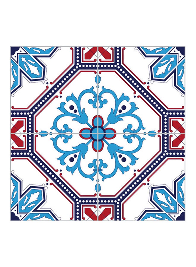 GEMWON 5-Piece Self Adhesive Waterproof Hard Tile Stickers 02 Multicolour 20x20x0.5cm