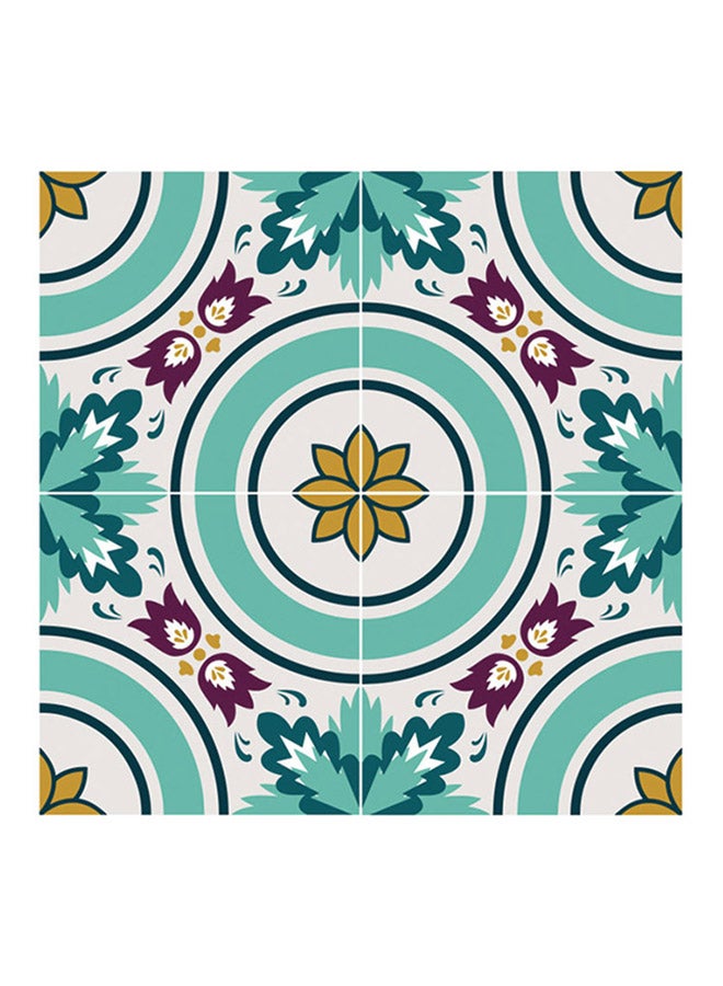 GEMWON 5-Piece Self Adhesive Waterproof Hard Tile Stickers 03 Multicolour 20x20x0.5cm